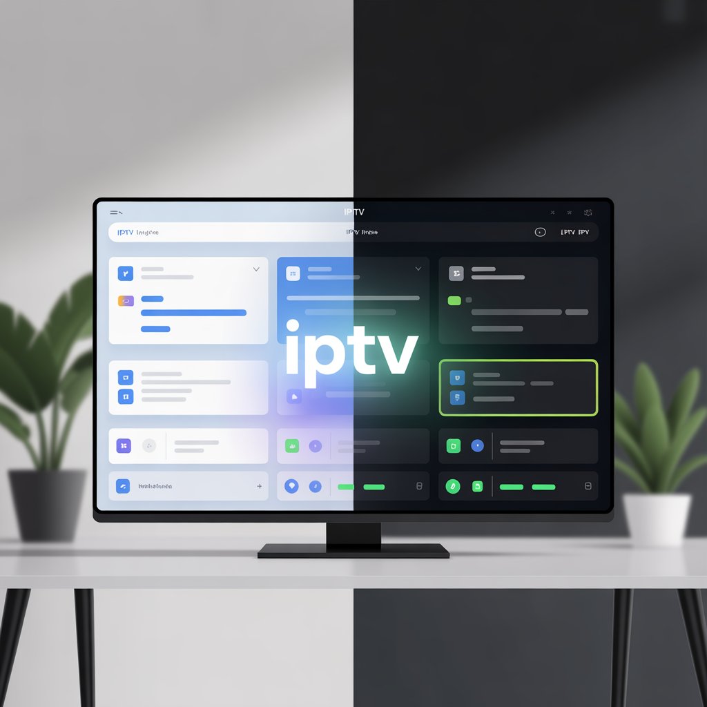iptv with dark mode comparison