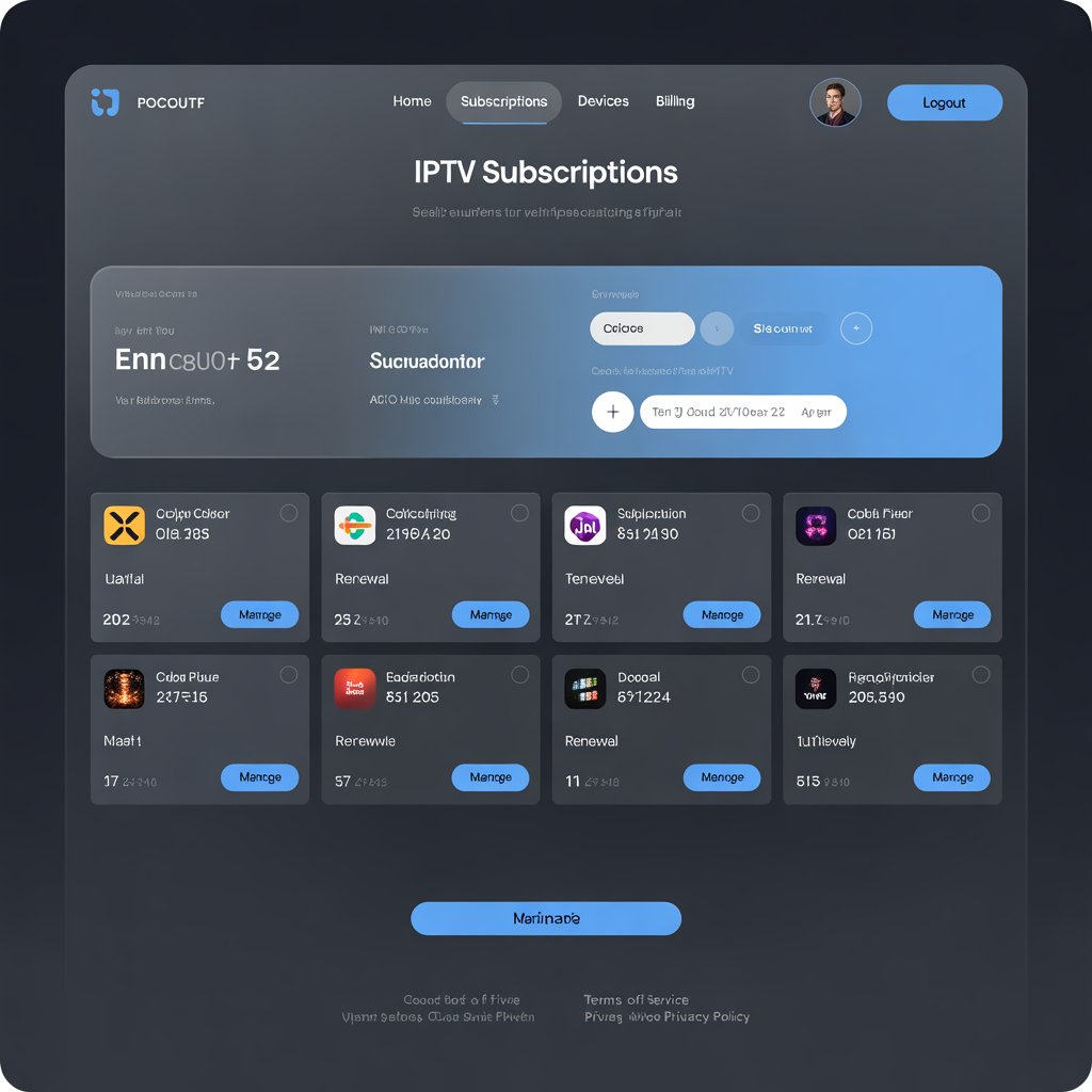 iptv subscription dashboard